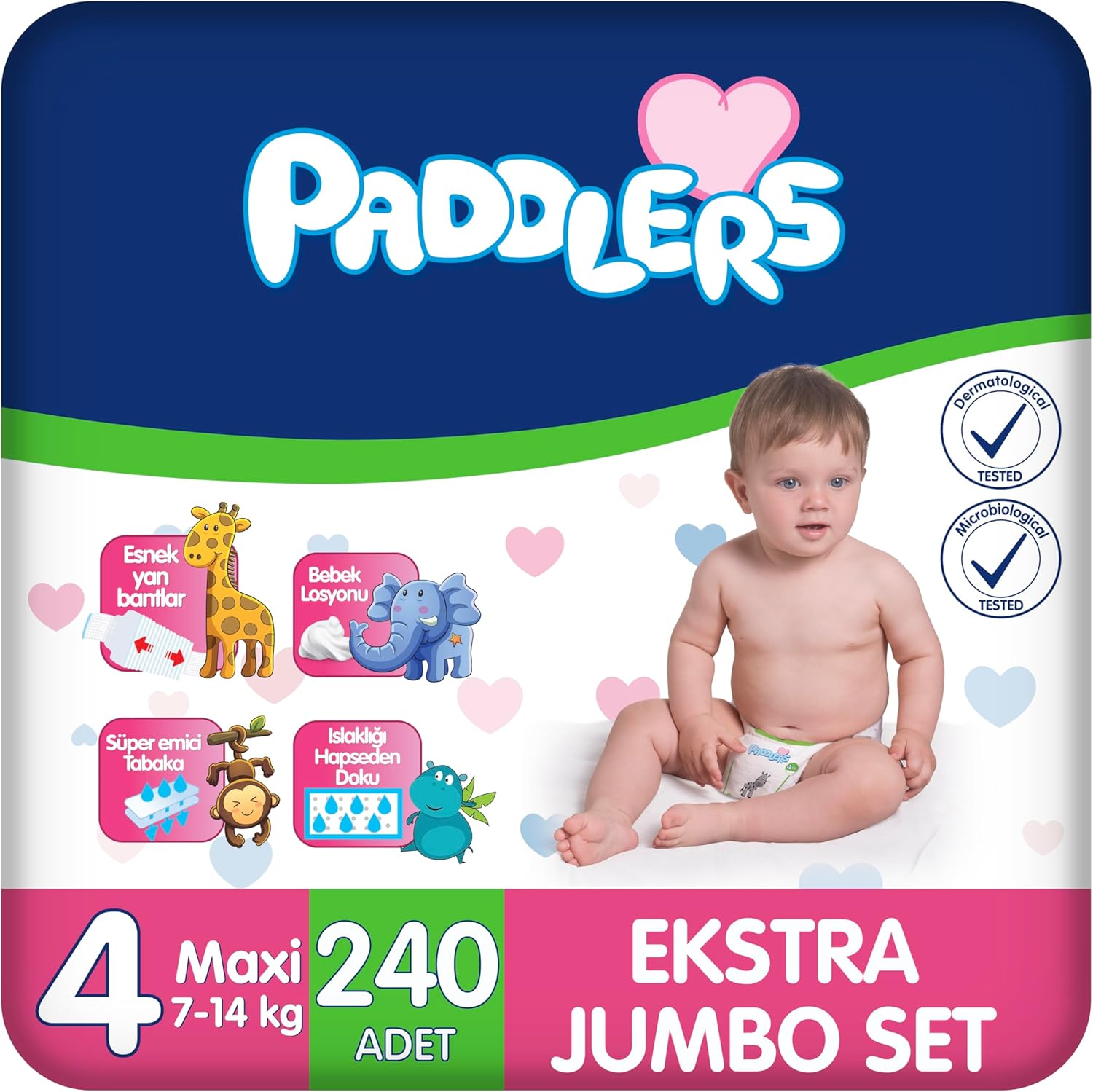 Alternative view of Bebek Bezi 4 Numara Maxi (7-14 Kg) 240 Adet – Ekstra Set