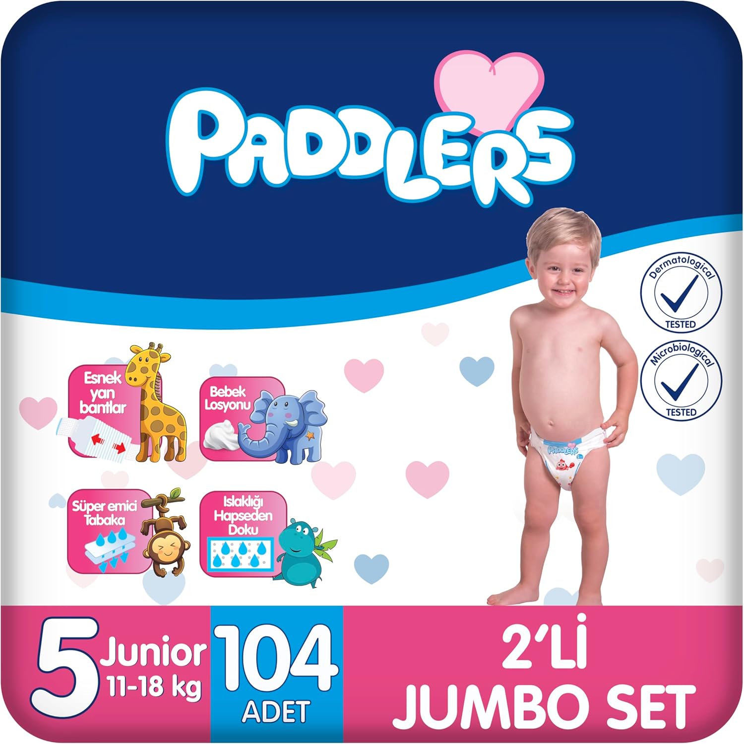 Alternative view of Bebek Bezi 5 Numara Junior (11-18 Kg) 104 Adet – 2’li Set