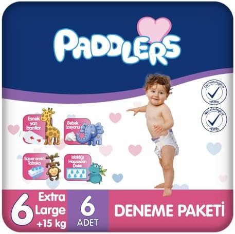 Bebek Bezi 6 Numara X-Large (15+ Kg) 6 Adet – Deneme Paketi, Yüksek Emicilik