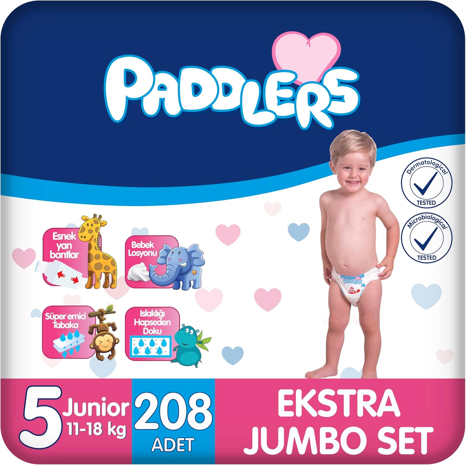 Bebek Bezi 5 Numara Junior (11-18 Kg) 208 Adet – Ekstra Set