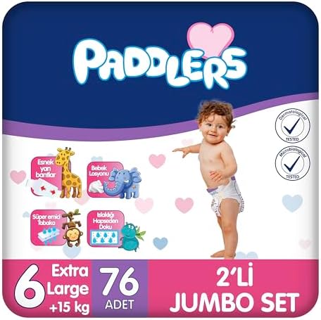 Bebek Bezi 6 Numara X-Large (15+ Kg) 76 Adet – 2’li Set