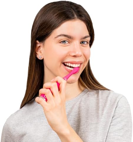 FOREO issa 4 Smile Elektrikli Diş Fırçası – Kompakt ve Seyahat Dostu, 4'ü 1 Arada Hibrit Fırça Başlığı, Plaklara Karşı Dayanıklı - Yabani çilek