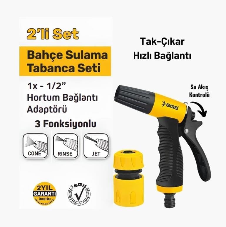 Sgs 4255 3 Fonksiyonlu 2 Parça Sulama Tabancası