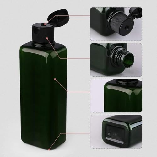 Alternative view of Plastik boş şişe, 2 Adet 200ml Sıkmalı Şişe, Kapaklı Boş Şampuan Şişesi, Yeniden Doldurulabilir El Dezenfektanı Şişesi, Şampuan, Losyon, Sıvı Sabun ve Kremler İçin Kapaklı Şişe