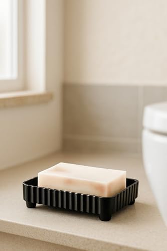 Alternative view of Serisi Siyah Banyo Seti, 5 Parça Akrilik Kare 5 Litre Çöp Kovası, Sabunluk, Fırçalık Takımı 34 Siyah