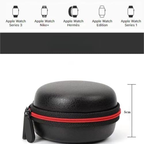 Alternative view of Taşıma Çantası AirPods 1 2 3 Uyumlu | Kablolu Şarj Destekli Sert EVA Kılıf | Darbe Emici Fermuarlı Koruma Siyah