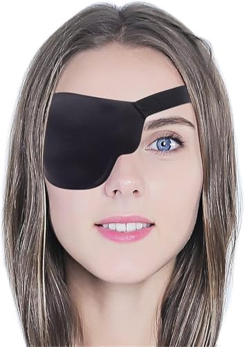 3D Göz Bandı, Rahat Göz Maskesi, Ayarlanabilir Ambliyopi Göz Bandı, Ameliyat Sonrası veya Kostümü İçin Tek Göz Kapağı, Yetişkinler ve Çocuklar İçin Tıbbi Göz Bandı (Sağ Göz)