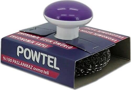 Powtel Paslanmaz Krom Saplı Bulaşık Teli 4'lü Eko Set
