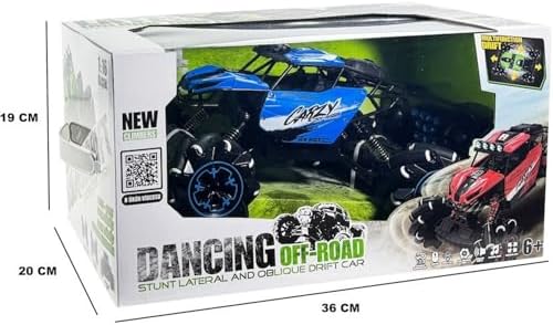 Oyuncak 2.4 Uzaktan Kumandalı 4X4 Full Fonksiyon Drif Atabilen Şarjlı Off Road Arazi Arabası Mavi- Kırmızı (MAVİ)