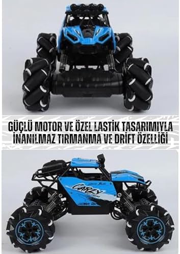 Alternative view of Oyuncak 2.4 Uzaktan Kumandalı 4X4 Full Fonksiyon Drif Atabilen Şarjlı Off Road Arazi Arabası Mavi- Kırmızı (MAVİ)