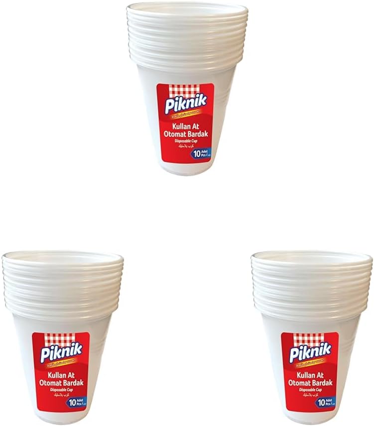 Alternative view of Piknik Kullan At Plastik Bardak Otomat 10'lu Beyaz 1481 3lü paket
