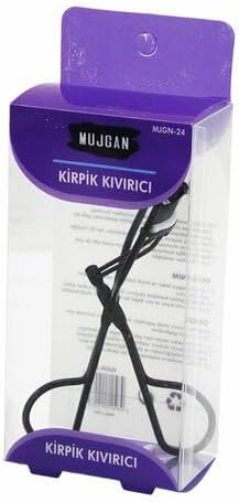 Kirpik Kıvırıcı – Siyah Metal Gövde, Silikon Pedli – Tipi Kirpik Şekillendirici Alet – Göz Makyajı için Pratik Kullanım