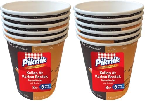 Alternative view of Piknik Kullan At Karton Bardak 8 Oz 6'lı 1484 2li paket