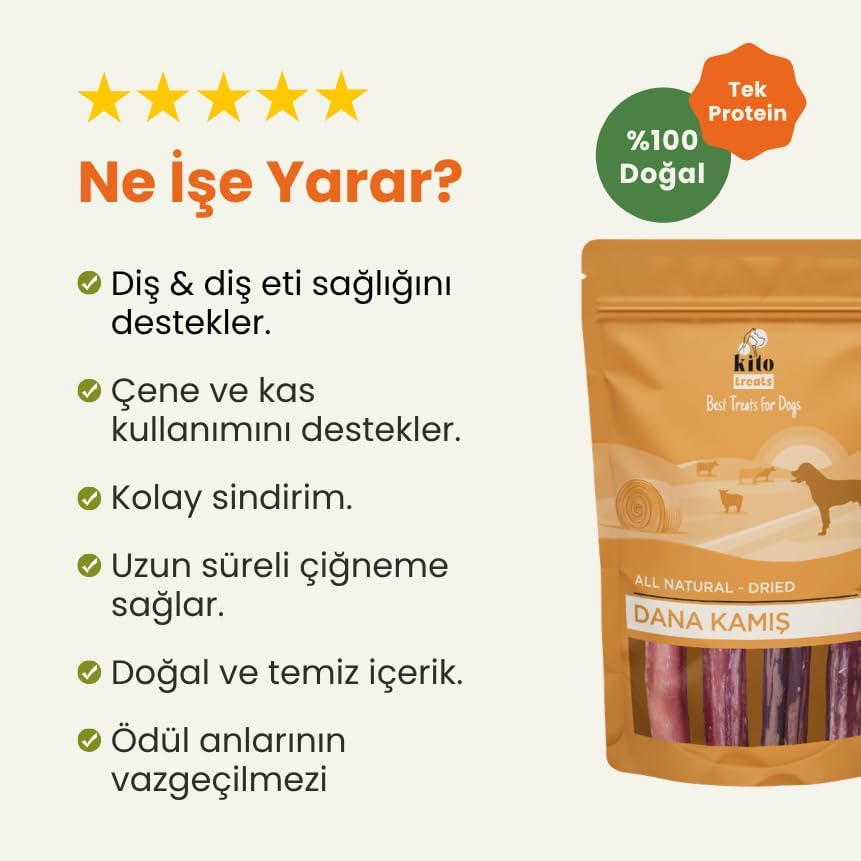 Alternative view of Kito Dana Kamış Çiğnemelik Köpek Ödül Maması%100 Doğal, Glutensiz, Organik 100 gr