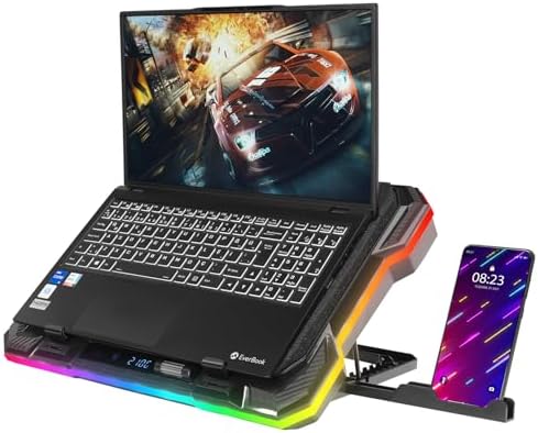 S49 Cyclone Laptop Notebook Soğutucu Stand RGB Renkli Oyunculara Özel 2 USB Port 140mm Fan 14-19inç