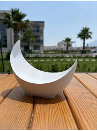 Alternative view of Ay Hilal Şeklinde Süs Dekoratif Obje & Çok Amaçlı Organizer – Anahtarlık & Takı Düzenleyici Beyaz 20 x 15
