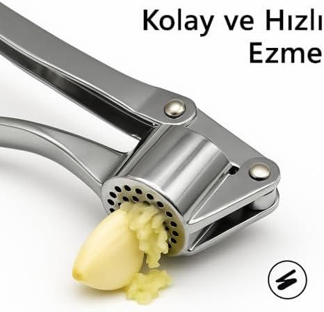 Alternative view of Sarımsak Ezici – Kollu Pres Modeli | Dayanıklı Krom Malzeme | Ergonomik Tutma Sapı | Ezme ve Püreleme için Pratik Mutfak Yardımcısı