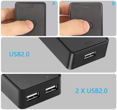 Alternative view of 4559 2 Port Usb 2.0 To KVM Switch Çoklu Pc Kasa Çoklayıcı Hub Anahtar