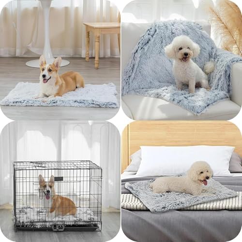 evcil hayvan battaniyesi, 56x36CM nefes alabilen uzun tüylü lifli kedi örtüsü, Yumuşak sıcak tutan makinede yıkanabilir köpek matı, Yatak koltuk ve seyahat kullanımı için uygundur