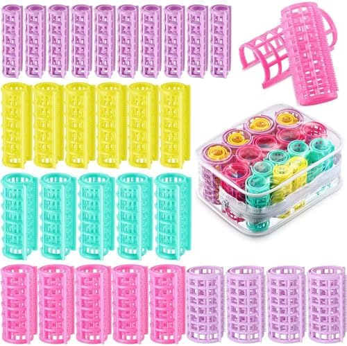 Alternative view of saç maşası, 30 PCS 5 farklı boyutta bigudi seti, kendinden tutuşlu plastik rulo, isısız şekillendirme aletleri, kadınlar ve kuaförler için profesyonel DIY saç tasarımı aksesuarları