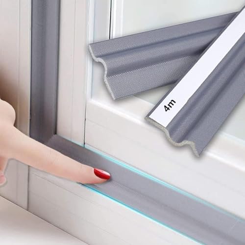 Pencere Hava Sızdırmazlık Bandı, 2 Adet 4 Metre Kendinden Yapışkanlı Premium Ses Yalıtım Şeridi, Kapı ve Pencereler İçin Etkili Çözüm