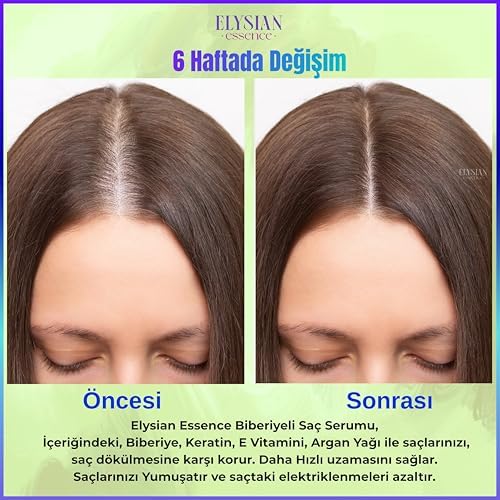 Biberiyeli Saç Serumu Hızlı Uzama Etkili ve Dökülmeye Karşı - Organik Argan Yağı, Vitamin E, Keratin