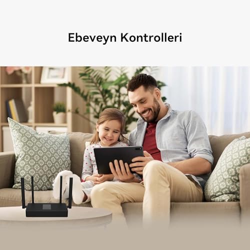 WiFi AX3S, Wi-Fi 6 AX3000 Gigabit Çift Bant Kablosuz Yönlendirici, 4 Adet Otomatik Uyarlanan WAN/LAN GE Portu, Wi-Fi Güçlendirici, HomeSec™ Ağ Güvenliği, Siyah