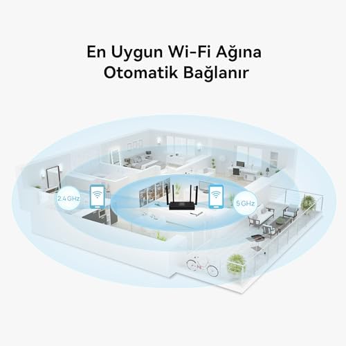 Alternative view of WiFi AX3S, Wi-Fi 6 AX3000 Gigabit Çift Bant Kablosuz Yönlendirici, 4 Adet Otomatik Uyarlanan WAN/LAN GE Portu, Wi-Fi Güçlendirici, HomeSec™ Ağ Güvenliği, Siyah
