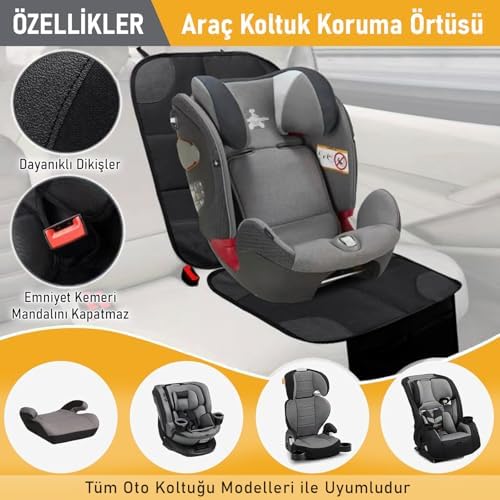 Alternative view of Oto Koltuk Koruyucu Kılıf, Çocuk Oto Koltuğu için Koruyucu Örtü, Kalın Pedli Araba Araç Koltuk Minderi Su Geçirmez Evcil Hayvan, Kedi Köpek Araç Koltuğu Örtüsü, Siyah