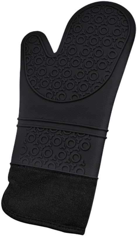Silikon Fırın Eldiveni, Dayanıklı Mutfak Eldiveni, 37cm, Gray Yanmaz Yapışmaz Silikon Fırın Eldiveni Sıcaklığa Dayanıklı Fırın ve Mutfak Eldiveni