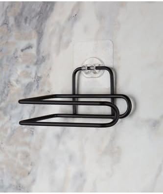 Yapışkanlı Siyah Açık Tuvalet Kağıtlığı Wc Kağıtlık Tutucu, VYDGR00001298