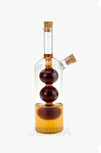 Üç Bölmeli Çift Hazneli Cam Yağdanlık & Sirkelik – 260 ml Zarif Tasarım
