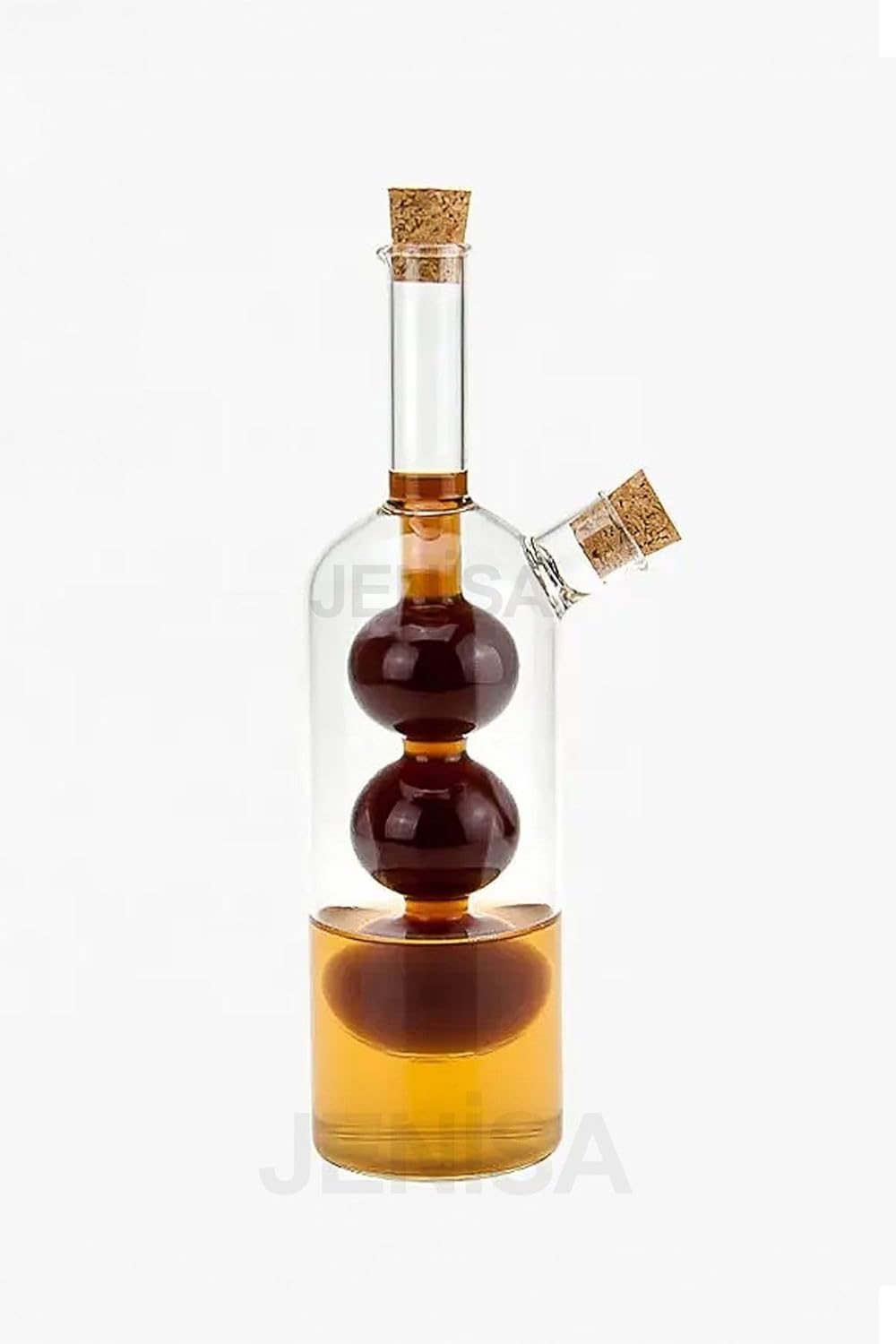 Alternative view of Üç Bölmeli Çift Hazneli Cam Yağdanlık & Sirkelik – 260 ml Zarif Tasarım