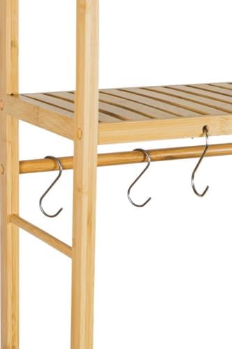 Bambu 8 Raflı Mutfak Bangosu Kahve Köşesi Fincan Askılı Mutfak Standı Dolap DB-0033