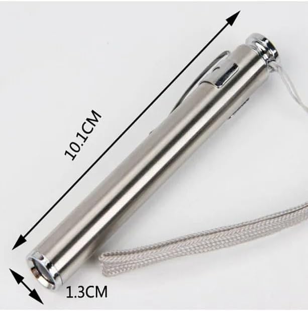 Alternative view of UV Mini Kalem Fener | 365-395nm Ultraviyole Işık | Lümen LED UV Fener | Alüminyum Gövde, Pilli, Gümüş | 10.1x1.3cm, 100-200m Mesafe