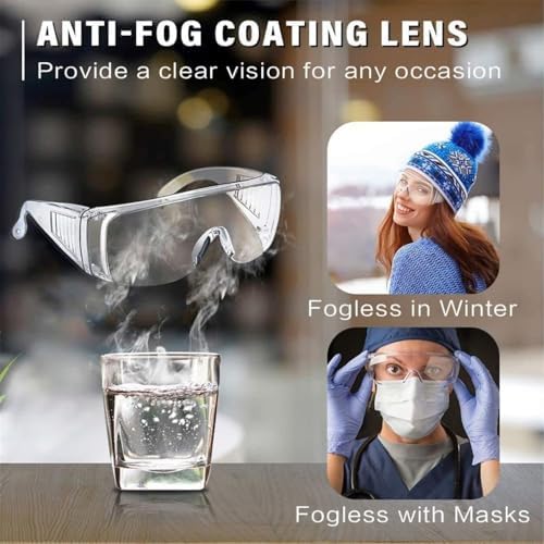 Güvenlik gözlüğü seti, 4 adet anti-fog özellikli profesyonel koruyucu gözlük, yüksek darbe dirençli, hemşireler ve laboratuvar çalışanları için ideal, inşaat ve endüstriyel kullanıma uygun