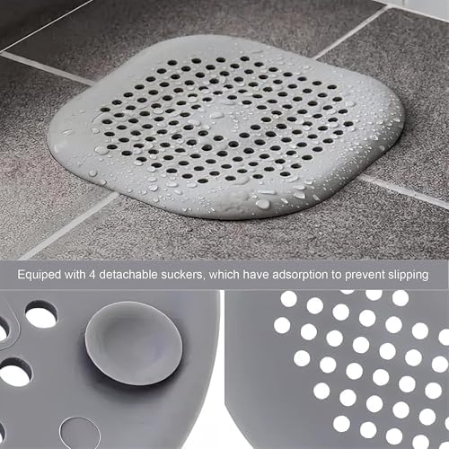 Alternative view of Yer gider kapağı, 4 adet emici banyo gider tıkacı, kolay takılan ve temizlenen silikon gider filtresi, mutfak, banyo, tuvalet ve daha fazlası için