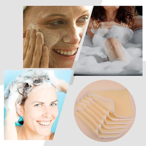 Peeling Banyo Bezi, 5'li Paket Çift Taraflı Peeling Havlusu, Vücut ve Yüz Temizliği İçin, 26x22 Cm Peeling Bezi, Ölü Deri Temizleme ve Cilt Bakımı İçin (A)