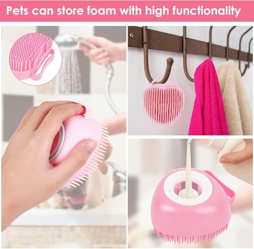 Alternative view of Evcil Hayvan Banyo Fırçası, Köpek Banyo Fırçası, Yumuşak Silikon Köpek Şampuan Fırçası, Kısa ve Uzun Tüylü Evcil Hayvanlar İçin Masaj Fırçası