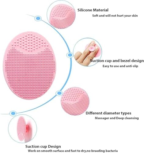 Yüz Temizleme Fırçası, 3'lü Paket Yumuşak Silikon Yüz Fırçası, Derin Temizlik İçin Manuel Yüz Yıkama Fırçası, Siyah Nokta Giderici ve Peeling Özellikli