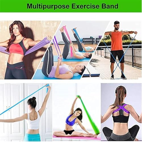Alternative view of Direnç Bantları, TPE Malzemeli Esnek Bantlar, Elastik Egzersiz Bantları Seti, İyileşme, Fizik Tedavi, Yoga, Pilates, Rehabilitasyon, Fitness ve Güç Antrenmanı için Antrenman Bantları (Yeşil)