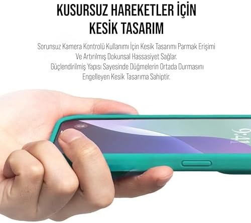 Kılıf İnce Sıvı Silikon 3 Katmanlı Tam Kaplamalı Yumuşak Jel Kauçuk Kılıf Kapak, Bebek Mavisi (15 Pro Max 11)