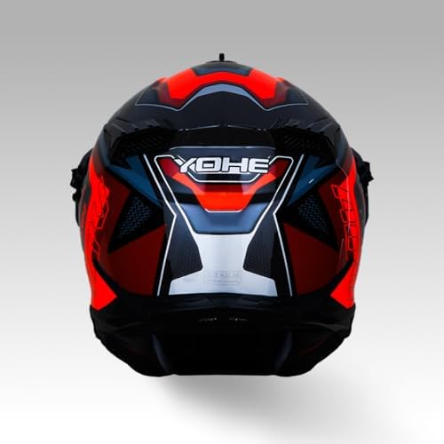 Alternative view of YOHE FG601 Kask Full Face Motosiklet Neon Turuncu Parlak Çift Vizör Bluetooth Yuvalı ECE 22.06 MIPS