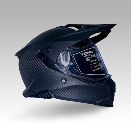 Alternative view of YOHE FG601 Kask Karbon Full Face Motosiklet Mat Siyah Çift Vizör UV Bluetooth Yuvalı ECE 22.06 MIPS