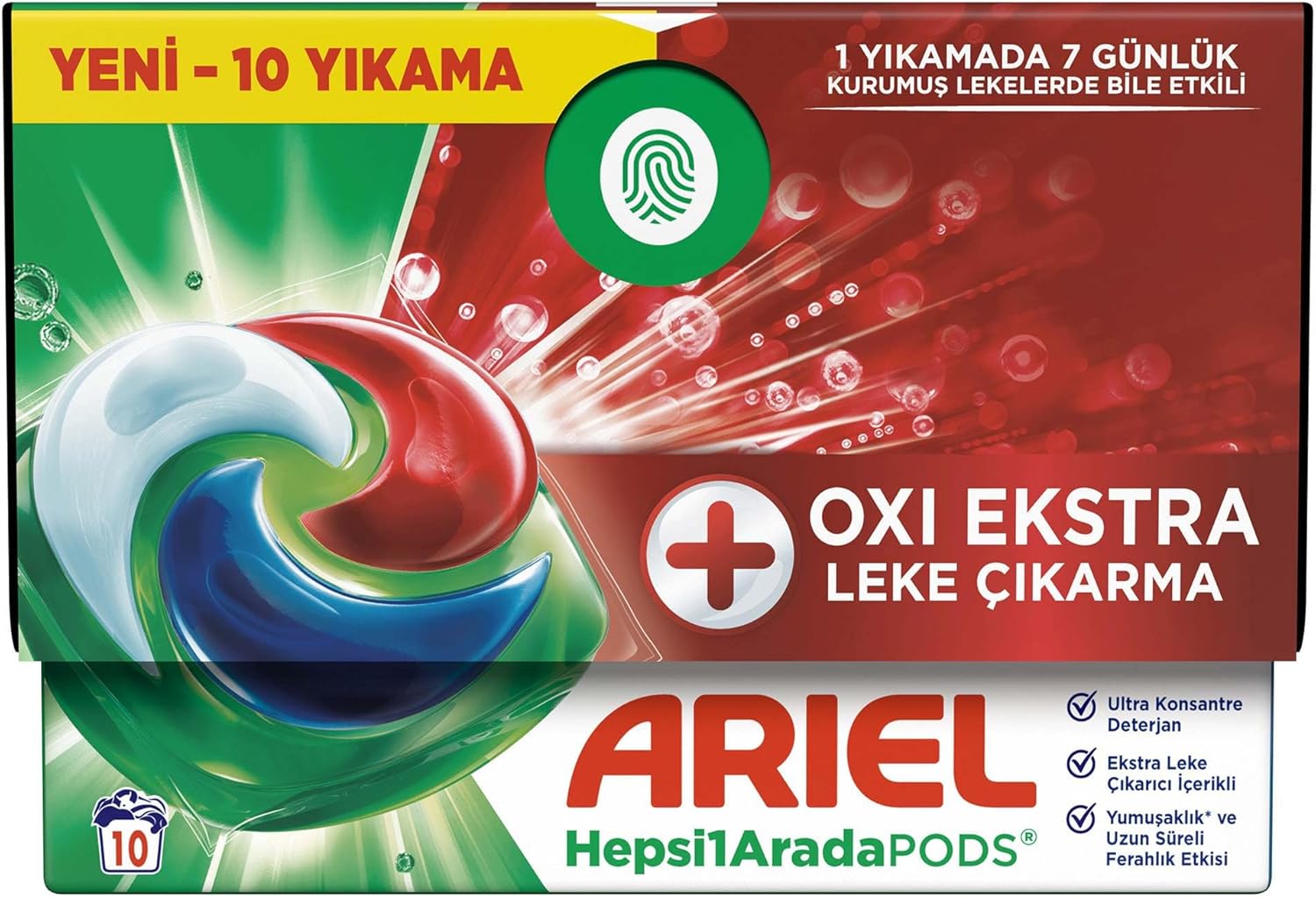 Alternative view of Ariel Hepsi1Arada PODS Oxi Leke Çıkarma Kapsül Çamaşır Deterjanı Beyazlar ve Renkliler 10 Yıkama