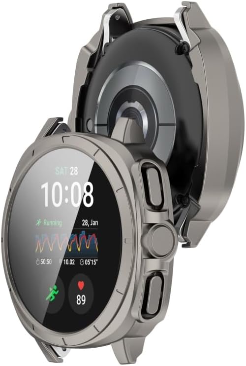 Alternative view of Galaxy 7 40mm için Kasa Dönüştürücü Kılıf Yeni Nesil Görünüm Veren PC + Temperli Ekran Koruyuculu Dokunmatiği Etkilemeyen Sert Kabuklu Kasa Koruyucu (Titanyum)