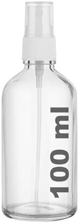100 ml Kapaklı Beyaz Sprey Şeffaf 100 Cc Fısfıs Kolonya Dezenfektan Şeffaf Cam Şişe 2 Adet (Şeffaf Şişe | Beyaz Sprey, 100 ml)