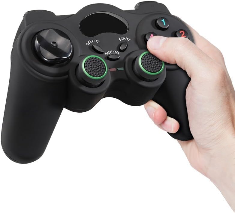 Analog çubuk, Joystick, Thumbstick başlıkları, koruyucu kapak, kulplar, silikon kapaklar, PS5 | PS4 | PS3 | Gamepad - Siyah/Yeşil - 4 adet
