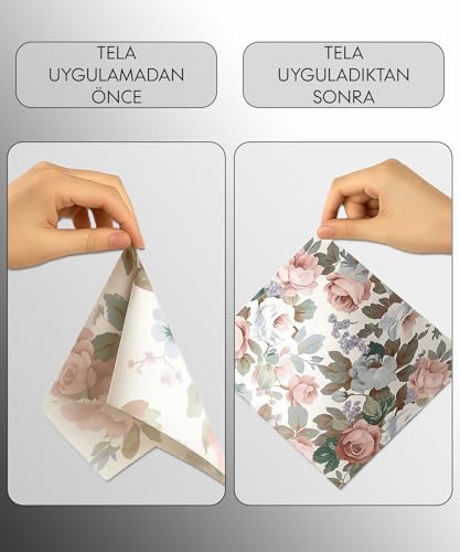 Alternative view of Çift Taraflı Yapışkan Tela 1x1 metre - Yapıştırma Telası - Laminasyon Telası - Amerikan Tela - Dikiş Nakış Telası - Kağıtlı Tela (Beyaz)