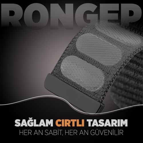 Fit 4/4 Pro/Fit 3 ile Uyumlu Mountain Loop Kordon 1. Sınıf Dokuma Kumaş Metalik Bağlantılı Fıt 4 Kayış Premium Yumuşaklıkta Terletmeyen Yedek Fit 4 Pro Kordon